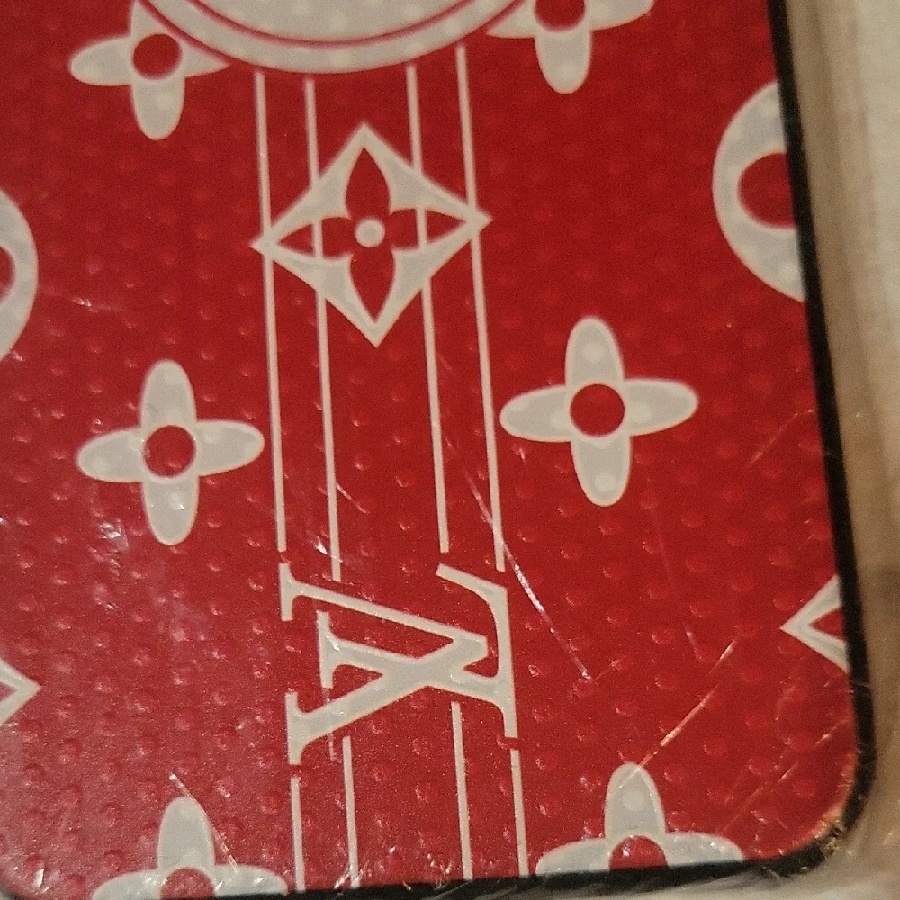 Supreme VL Red and White Patterned Phone Case for 7 Plus